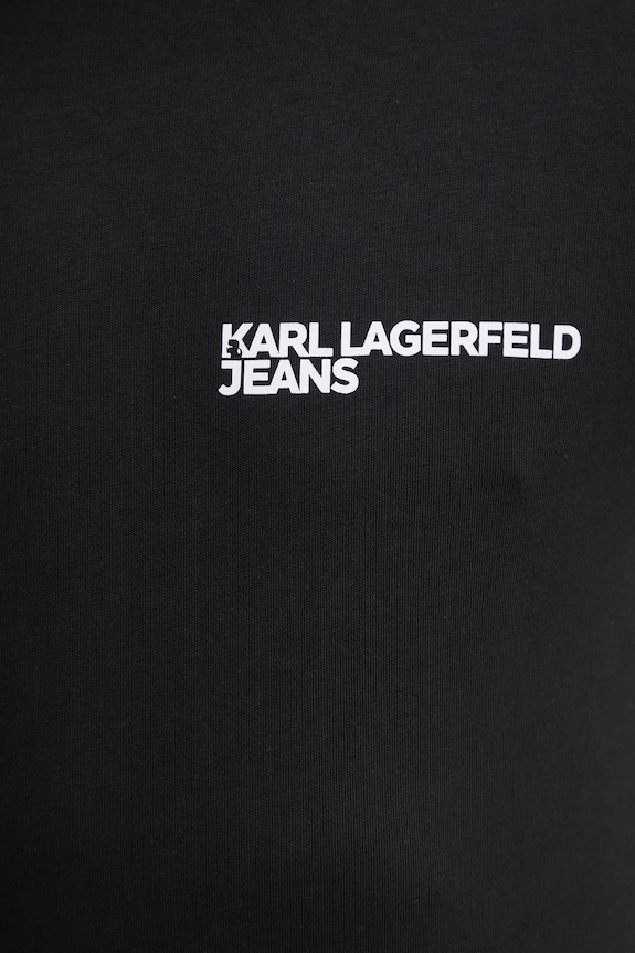 Karl Lagerfeld Jeans t-shirt ανδρικό βαμβακερό A1M17003 μαύρο