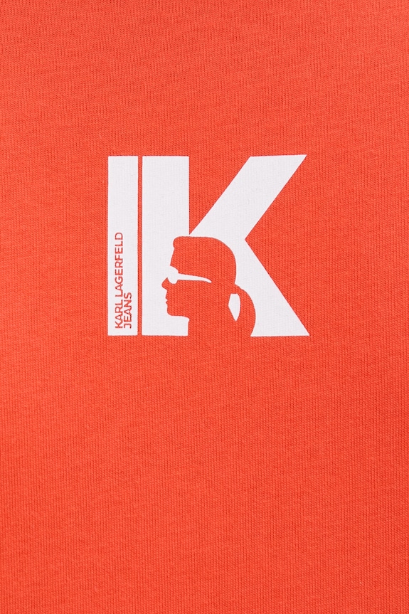Karl Lagerfeld Jeans t-shirt Ανδρικό βαμβακερό A1M17044 πορτοκαλί