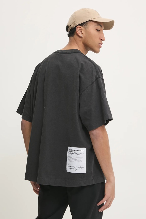 Odjeća Pamučna majica Karl Lagerfeld Jeans A1M17153 siva