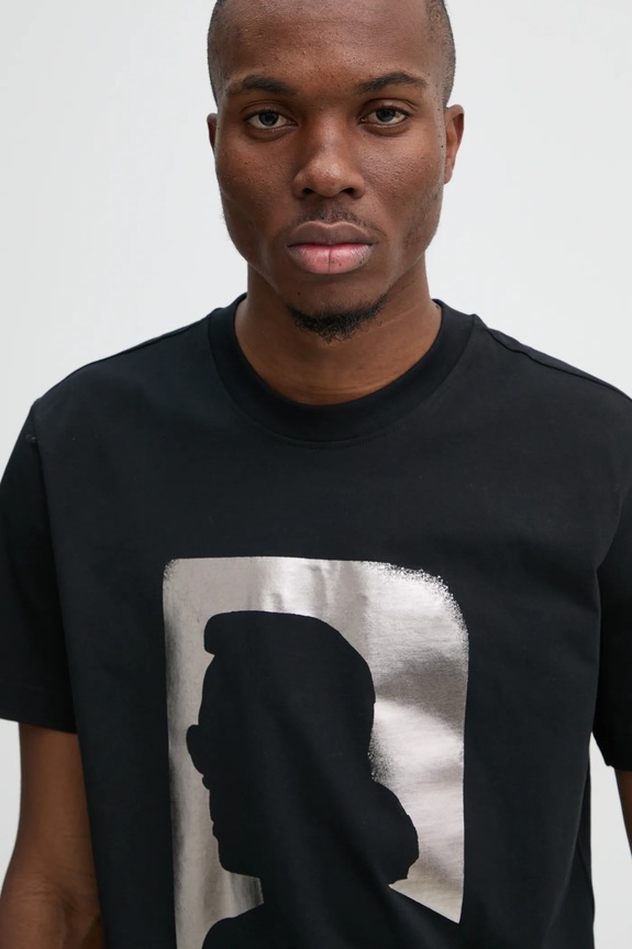Karl Lagerfeld Jeans t-shirt bawełniany czarny A1M17052