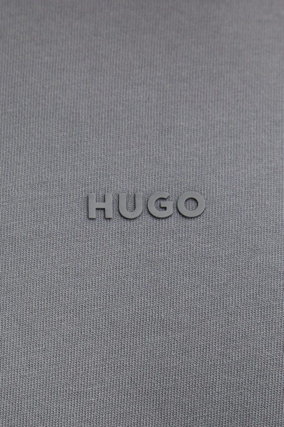 Bavlněné tričko HUGO 50531739 šedá