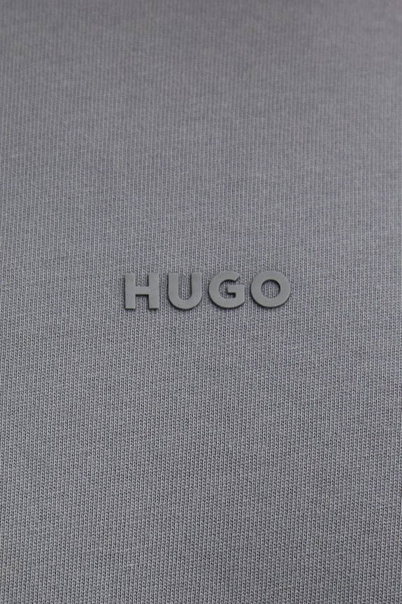 Bavlněné tričko HUGO 50531739 šedá