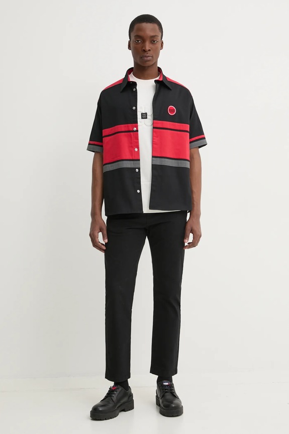 HUGO t-shirt bawełniany 50535499 beżowy SS25