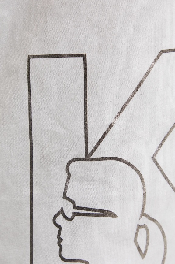 Pamučna majica Karl Lagerfeld bijela A1M46070