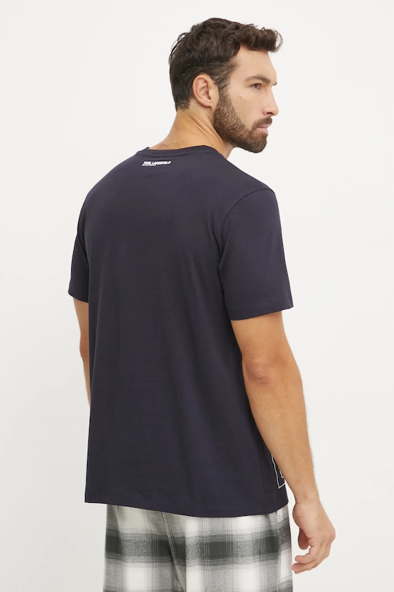 Îmbrăcăminte Karl Lagerfeld tricou din bumbac A1M46070 bleumarin