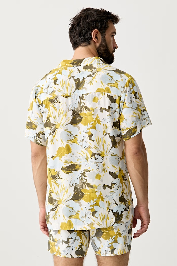 Odzież BOSS koszula plażowa męska Beach Shirt 50535793 żółty