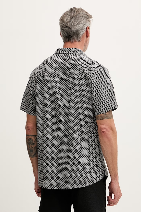 BOSS plážová košeľa pánska Beach Shirt 50535793 sivá SS26