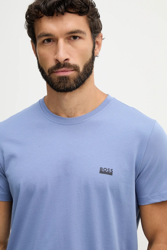 BOSS t-shirt Ανδρικό βαμβακερό T-ShirtRN 365 μπλε 50531401