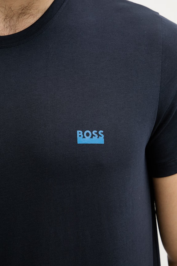 BOSS t-shirt ανδρικό βαμβακερό T-ShirtRN 365 50531401 σκούρο μπλε