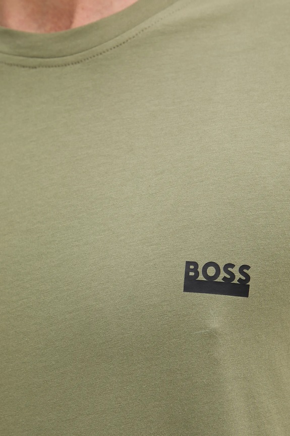 BOSS T-shirt męski bawełniany T-ShirtRN 365 zielony 50531401