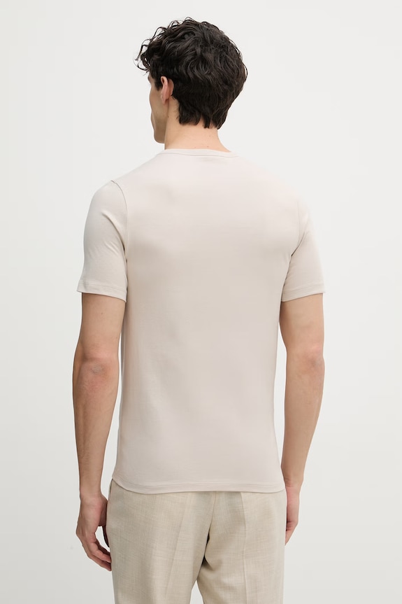 Oblečenie BOSS tričko pánske bavlnené TShirtRN 3P Classic 3-pak 50532468 béžová