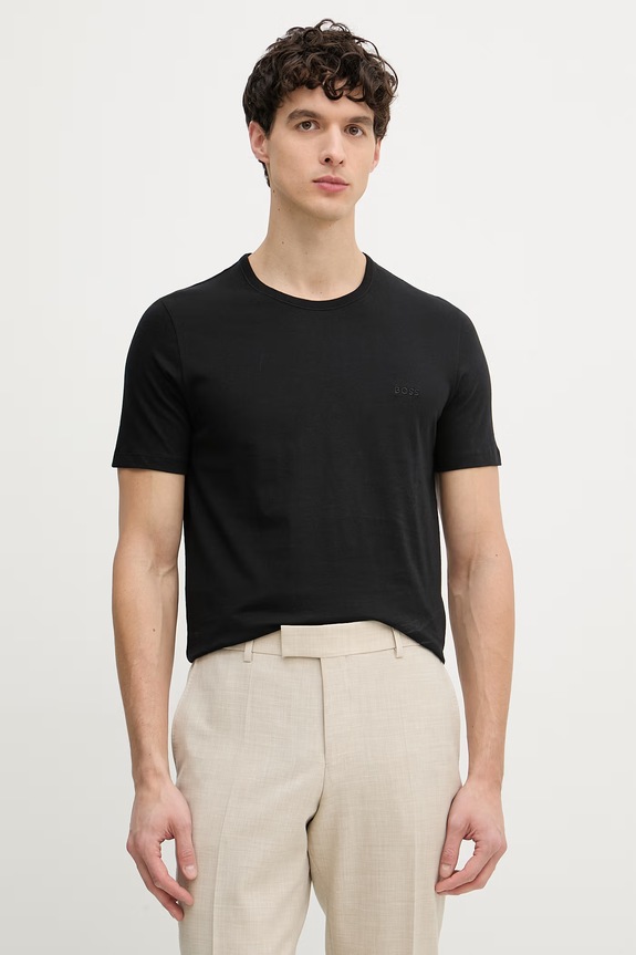 BOSS tričko pánske bavlnené TShirtRN 3P Classic 3-pak béžová 50532468