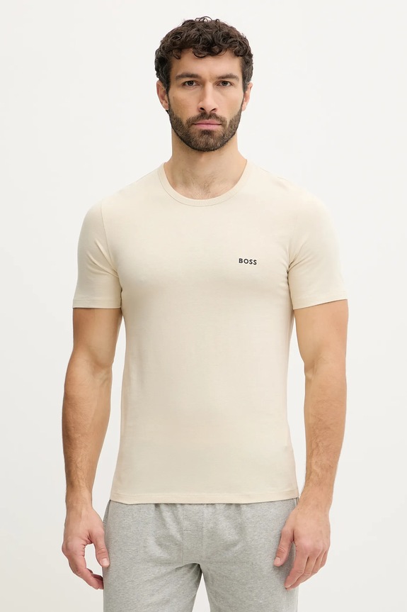 BOSS tričko pánske bavlnené TShirtRN 3P Classic 3-pak 50532468 tmavomodrá SS26
