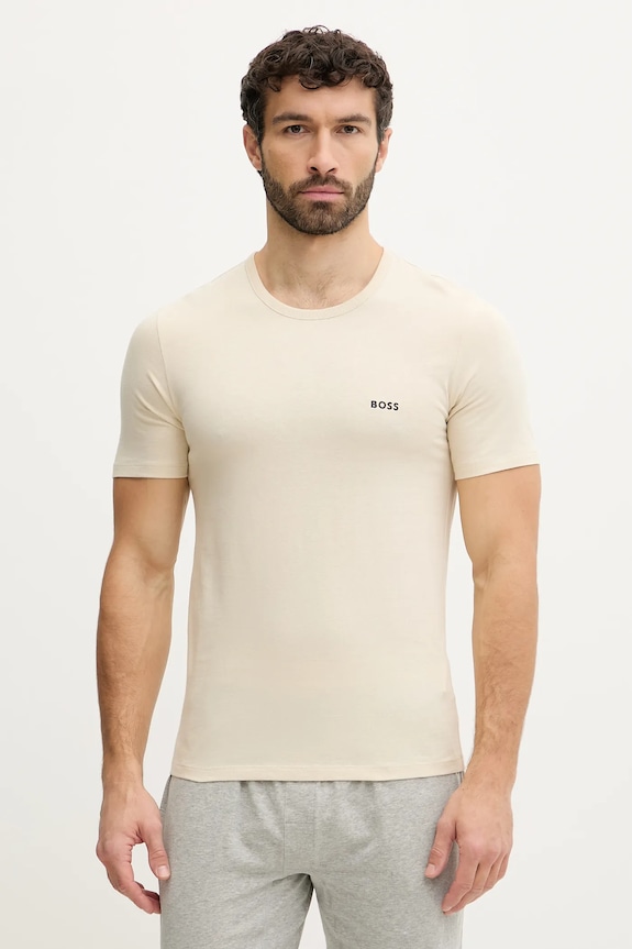 BOSS tričko pánske bavlnené TShirtRN 3P Classic 3-pak 50532468 tmavomodrá SS26