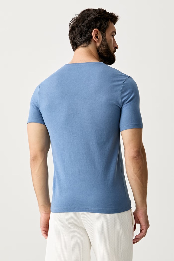 BOSS T-shirt męski bawełniany TShirtRN 3P Classic 3-pack 50532468 granatowy