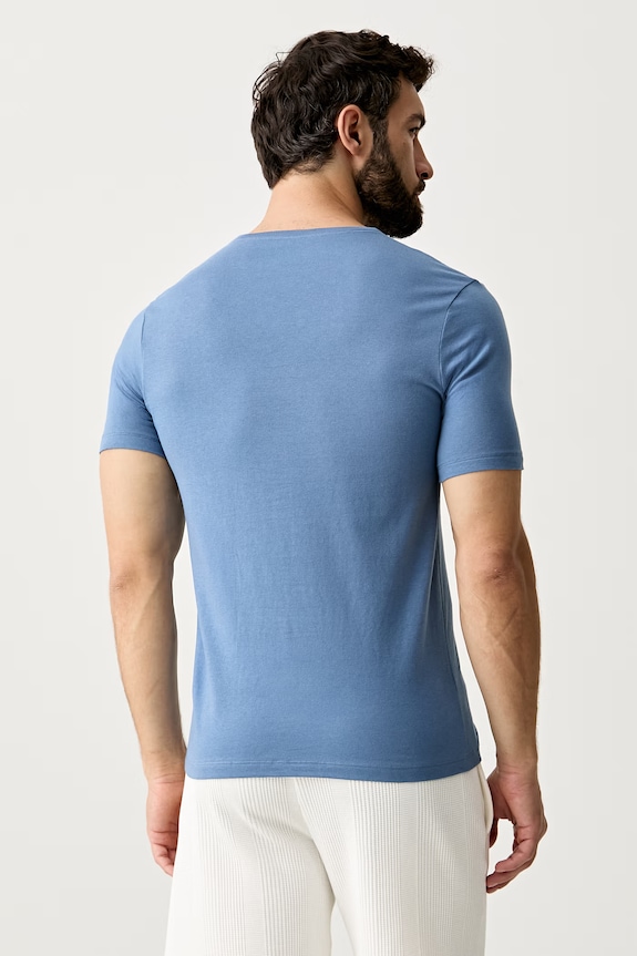 BOSS T-shirt męski bawełniany TShirtRN 3P Classic 3-pack 50532468 granatowy