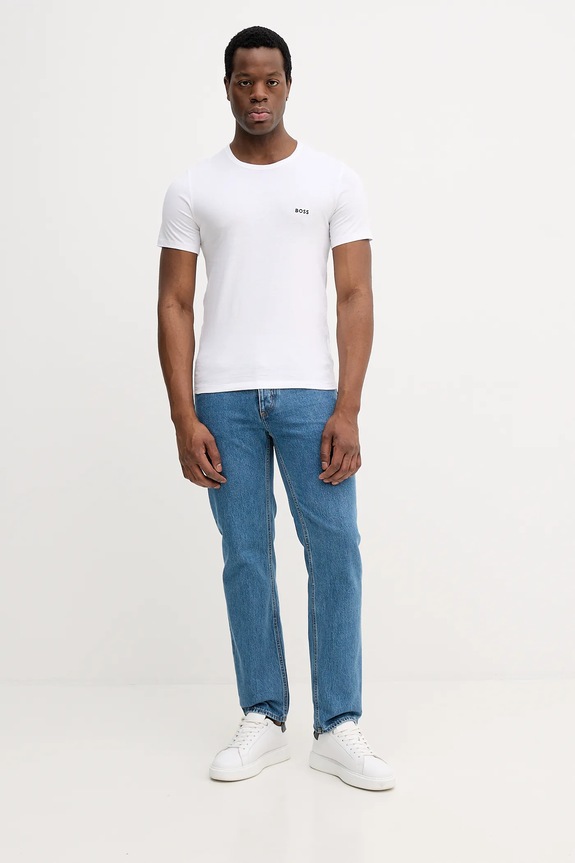 BOSS tričko pánske bavlnené TShirtRN 3P Classic 3-pak sivá 50532468