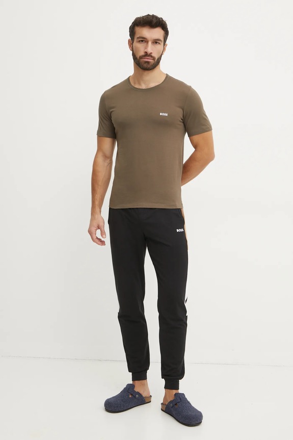 BOSS tričko pánské bavlněné TShirtRN 3P Classic 3-pack černá 50532468