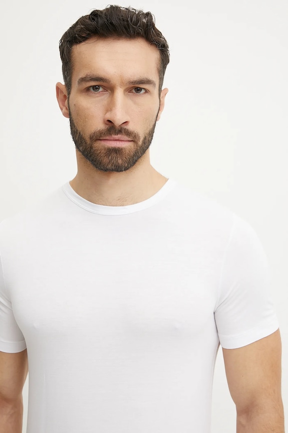 BOSS t-shirt Ανδρικό με βισκόζη TShirt RN 3P Bamboo 3-pack λευκό 50534019