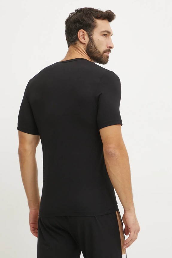 Ρούχα BOSS t-shirt Ανδρικό με βισκόζη TShirt RN 3P Bamboo 3-pack 50534019 μαύρο