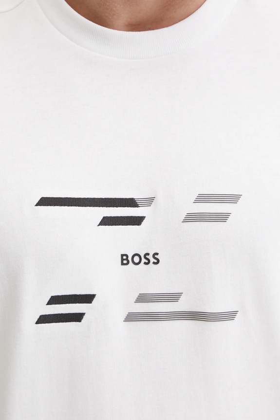 Pamučna majica Boss Green 50530997 bež