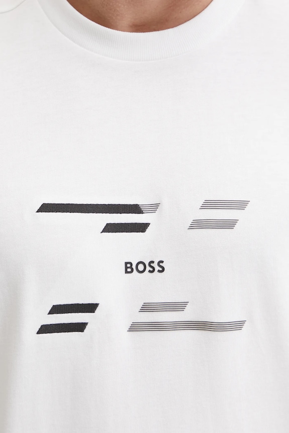 Pamučna majica Boss Green 50530997 bež