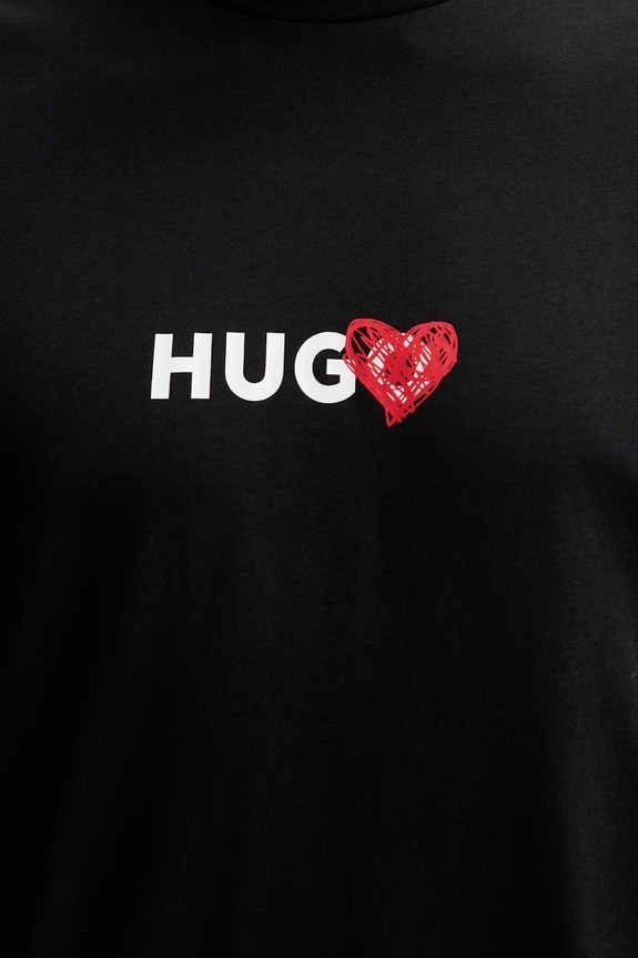 HUGO tricou din bumbac 50530557 negru