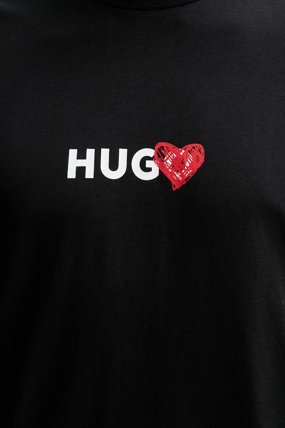 HUGO tricou din bumbac 50530557 negru