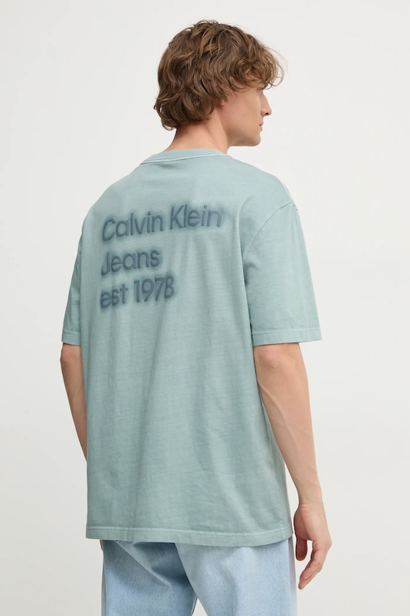 Oblečení Bavlněné tričko Calvin Klein Jeans J30J327078 šedá