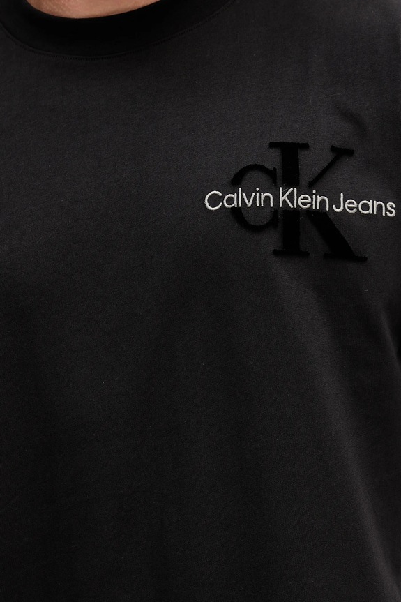 Pamučna majica Calvin Klein Jeans crna J30J327107