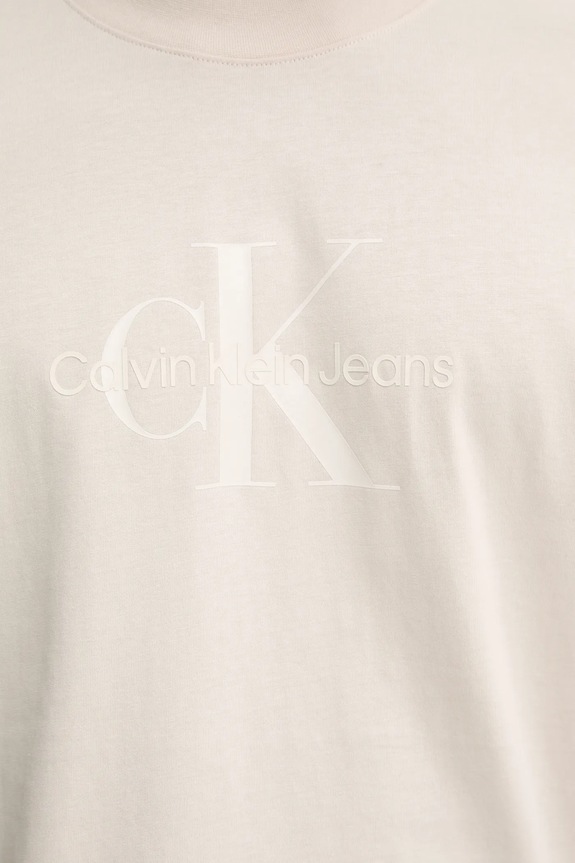 Calvin Klein Jeans pamut póló J30J327109 bézs