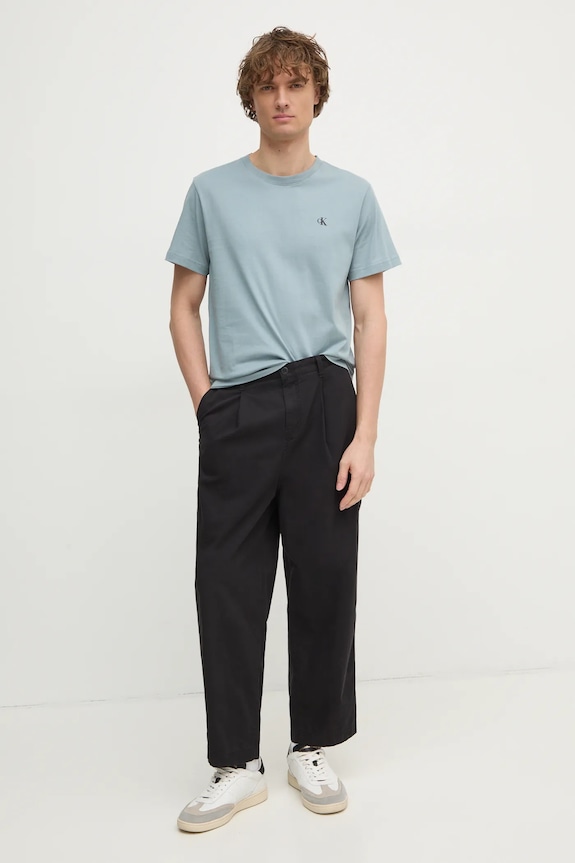 Calvin Klein Jeans tricou din bumbac J30J327402 albastru SS25
