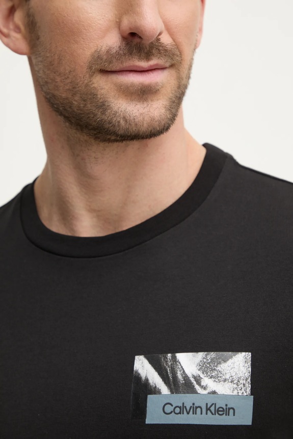 Calvin Klein t-shirt bawełniany K10K113799 czarny