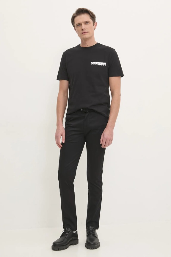 Calvin Klein t-shirt bawełniany K10K113800 czarny SS25
