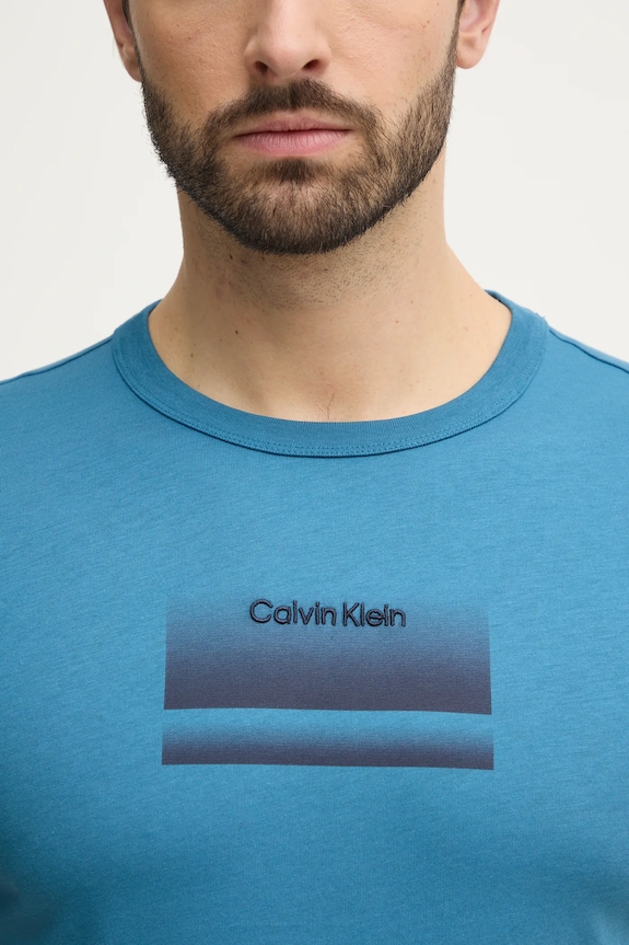 Tričko Calvin Klein K10K113803 tyrkysová