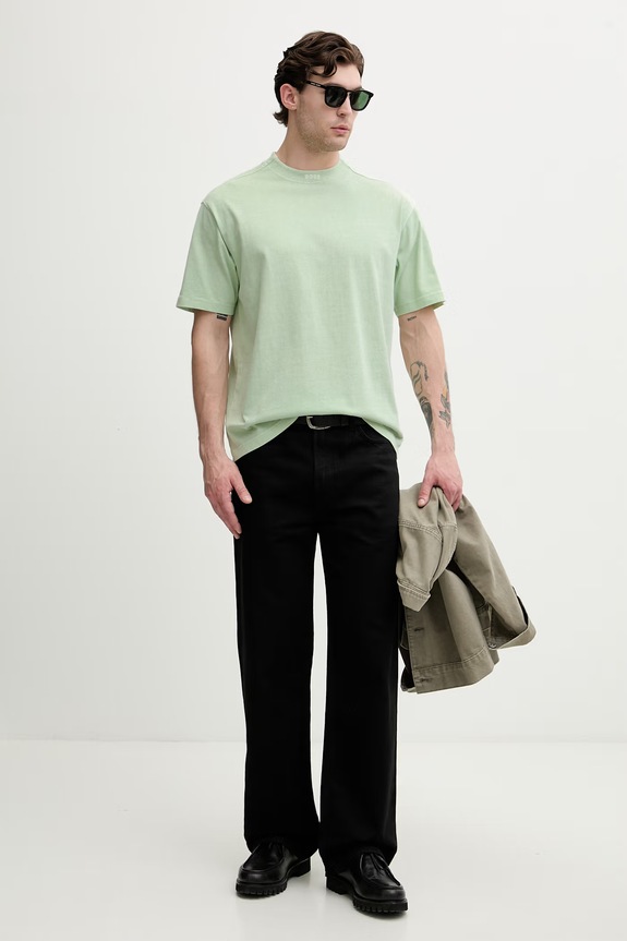 BOSS Orange футболка для мужчин из хлопка Te_Dye_ 50521805 зелёный SS26