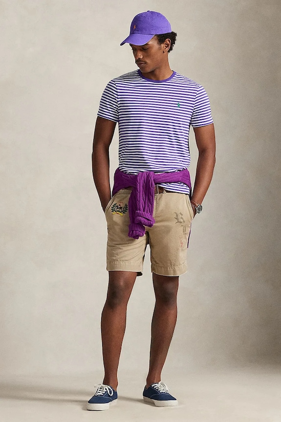 Ρούχα Βαμβακερό μπλουζάκι Polo Ralph Lauren 710956828 μωβ