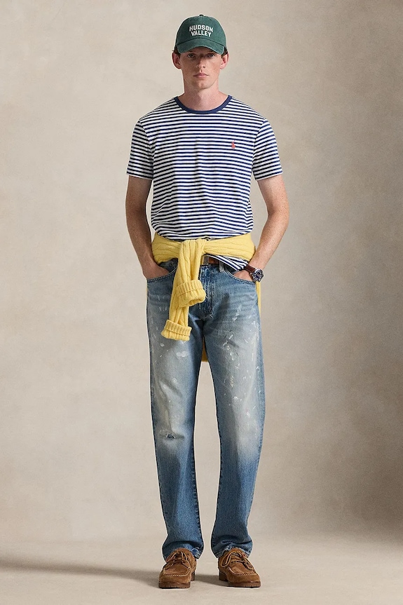 Oblačila Bombažna kratka majica Polo Ralph Lauren 710956828 modra