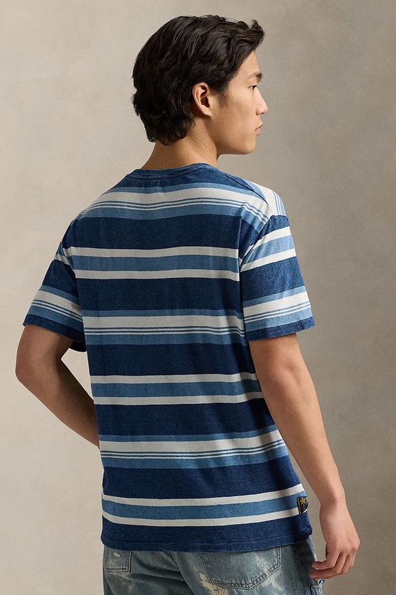 Pamučna majica Polo Ralph Lauren 710958234 plava SS25