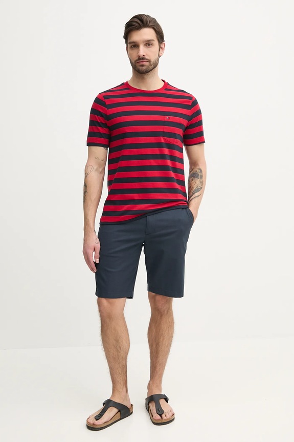 Tommy Hilfiger tricou bărbătesc din bumbac MW0MW37283 rosu SS26