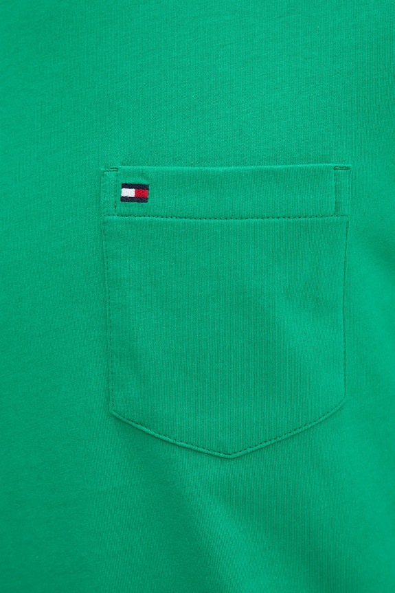 Tommy Hilfiger tričko pánske bavlnené zelená MW0MW37283