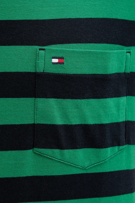 Tommy Hilfiger tričko pánske bavlnené zelená MW0MW37283