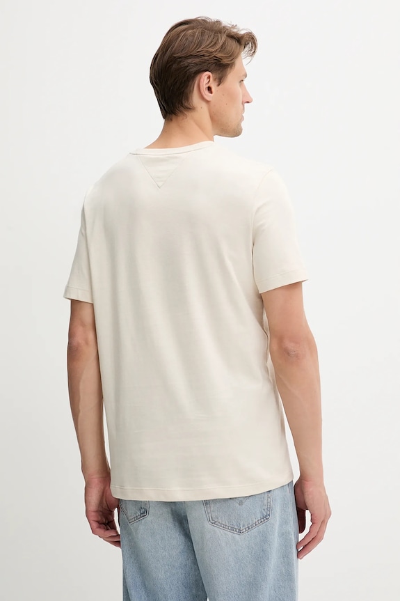 Tommy Hilfiger tricou bărbătesc de bumbac MW0MW37283 bej SS26