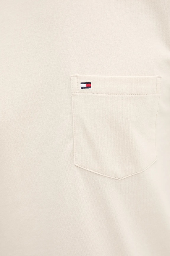 Tommy Hilfiger tricou bărbătesc de bumbac bej MW0MW37283