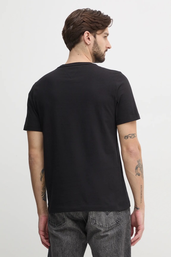 Îmbrăcăminte Tommy Hilfiger tricou bărbătesc bumbac MW0MW37283 negru