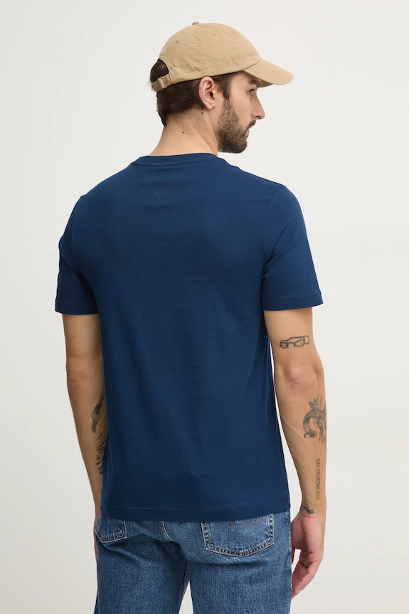Ρούχα Βαμβακερό μπλουζάκι Tommy Hilfiger MW0MW37454 σκούρο μπλε