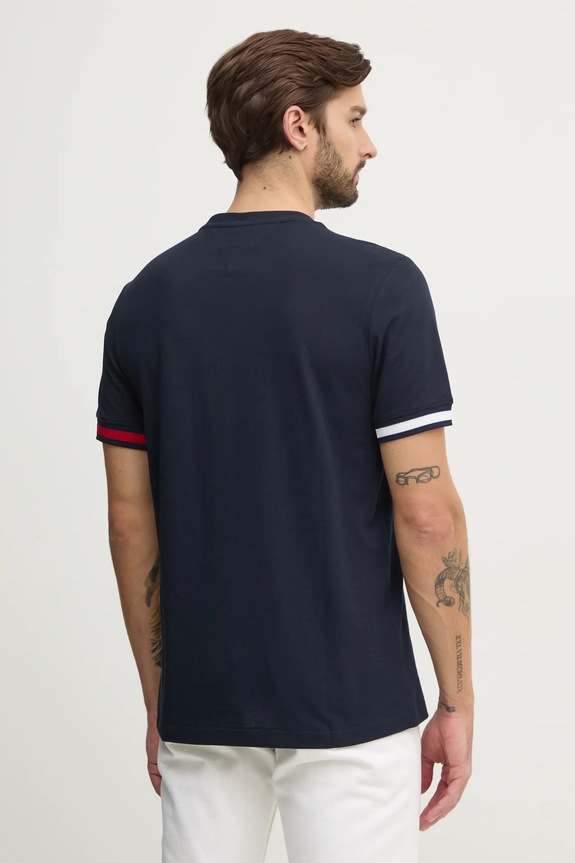 Ρούχα Βαμβακερό μπλουζάκι Tommy Hilfiger MW0MW38078 σκούρο μπλε