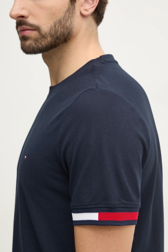 Βαμβακερό μπλουζάκι Tommy Hilfiger MW0MW38078 σκούρο μπλε
