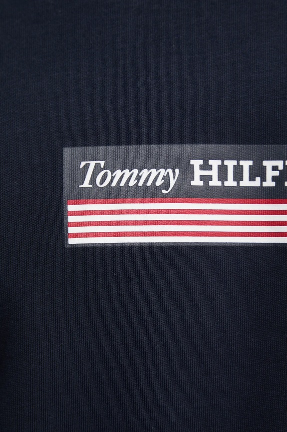 Tommy Hilfiger t-shirt bawełniany MW0MW38079 granatowy