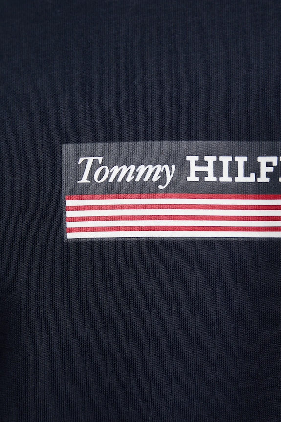 Tommy Hilfiger t-shirt bawełniany MW0MW38079 granatowy